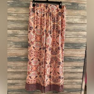 New Directions Floral pull-on pants PM